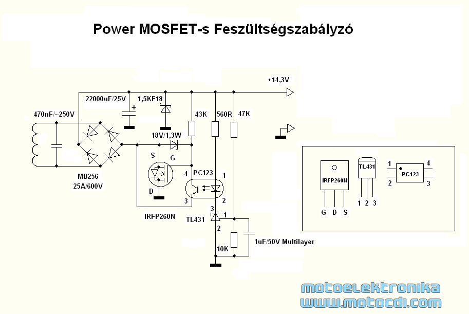 MOSFET regulator napięcia